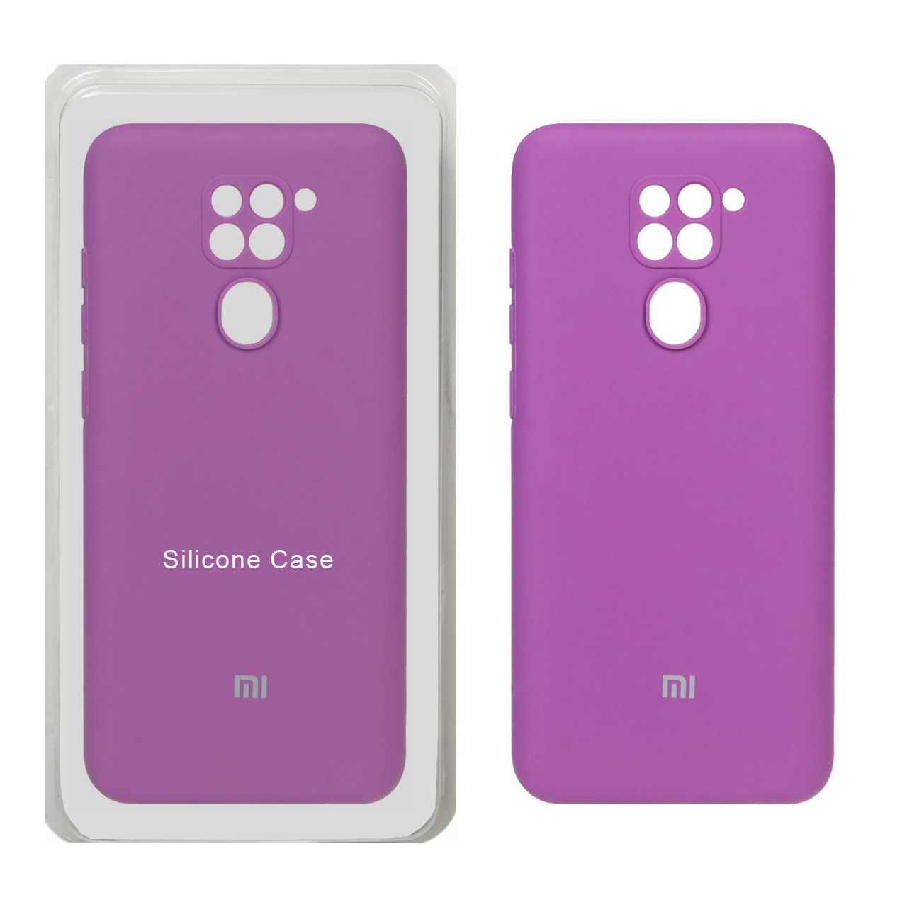 قاب سیلیکونی پاک کنی محافظ لنزدار اورجینال Xiaomi Redmi Note 9 / Redmi 10X 5G / Redmi 10X Pro 5G - ارغوانی (پک اصلی)